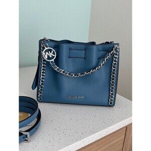 Michael Kors Mina small chain crossbody bag in blue
